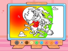 Spill Coloring Book: Halloween Little Witch
