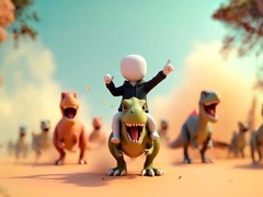 Spill Stickman: Dinosaur arena