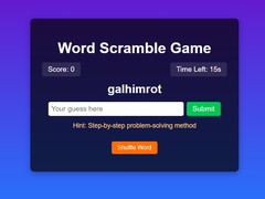 Spill Word Scramble Game Challenge