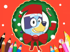 Spill Coloring Book: Bluey Santa Claus