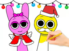 Spill Coloring Book: Sprunki Christmas