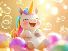 Spill Jigsaw Puzzle: Unicorn Bubble Fun
