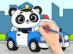 Spill Coloring Book: Police Panda
