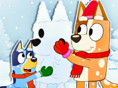 Spill Jigsaw Puzzle: Bluey Christmas Snowman