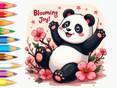 Spill Coloring Book: Little Panda Cherry Blossoms