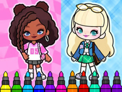 Spill Coloring Book: Aha World Sporty Girl