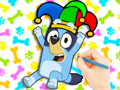 Spill Coloring Book: Clown Bluey