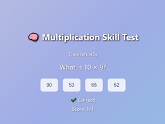 Spill Multiplication Skill Test