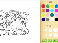 Spill Baby Tiger Coloring Book