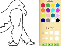 Spill Gorilla Coloring Book for Kids