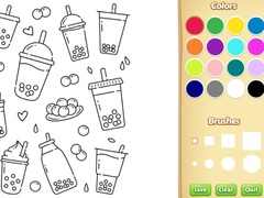 Spill Cute Boba Coloring Book for Kids