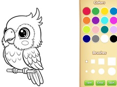 Spill Kawaii Animal Coloring Book