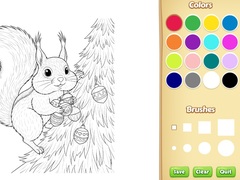 Spill Christmas Animal Coloring Book for Kids