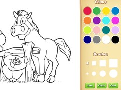 Spill Farm Animals Coloring Book for Kids