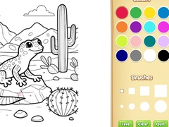 Spill Desert Animals Coloring Book for Kids