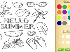 Spill Hello Summer Coloring Book for Kids