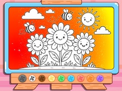 Spill Coloring Book: Happy Flower