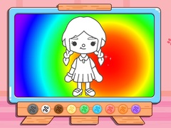 Spill Coloring Book: Toca Boca Girl