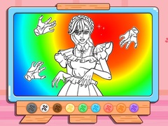Spill Coloring Book: Wednesday Addams Dancing
