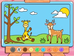Spill Coloring Book: Giraffe And Deer