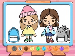 Spill Coloring Book: Toca Boca Back To School