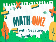 Spill Maths Quiz with Negative Numbers
