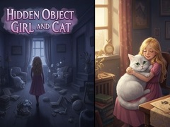 Spill Hidden Object - Girl and Cat