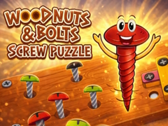 Spill Wood Nuts and Bolts Screw Puzzle