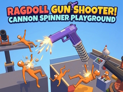 Spill Ragdoll Gun Shooter! Cannon Spinner Playground
