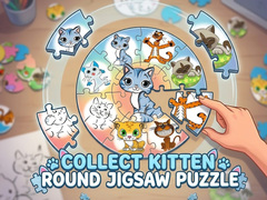 Spill Round jigsaw Puzzle - Collect Kitten