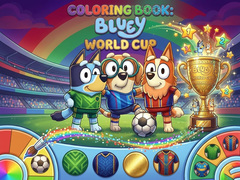 Spill Coloring Book: Bluey World Cup