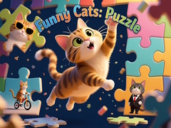 Spill Funny Cats: Puzzle