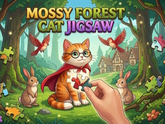 Spill Mossy Forest Cat Jigsaw