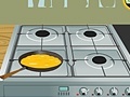 Spill Cooking omelette